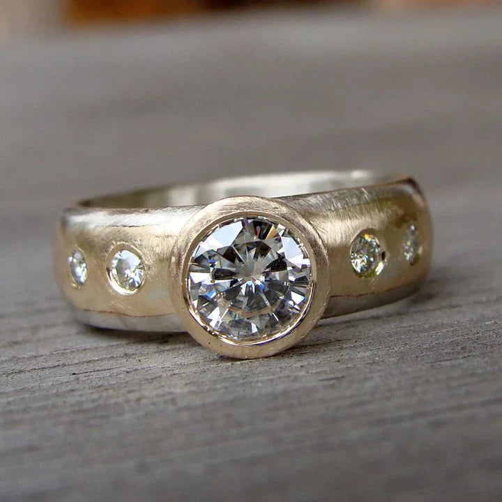 Vintage Feiner Zirkonia Geschmiedeter Ring