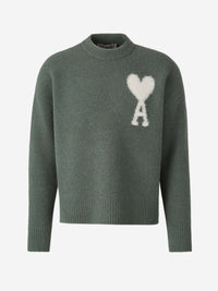 Heidi-Mode | Herz gestickter Pullover – Grün
