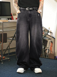 Baggy Jeans Herren | Weite Passform Mit Geradem Bein – Schwarz