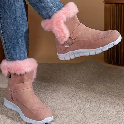 Dreilith | Winter-Schneestiefel für Damen - kuschelig mit Fleece gefüttert, dicke Sohle