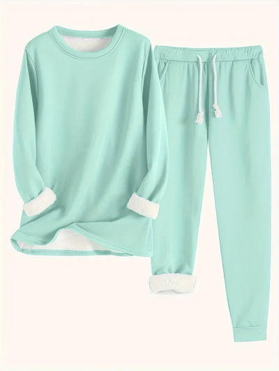 Leyliana | Thermo-Set Einfarbig – Warmer Zweiteiler für Damen