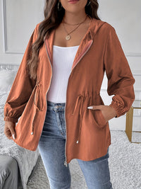 Leyenae | Chice Kapuzenjacke in Plus Size – Schokolade