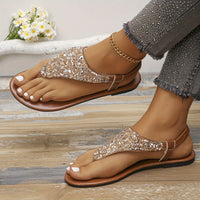 Dolly - Glitzer-Sandalen – Beige