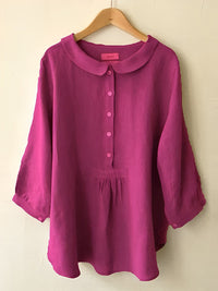 Dana | Bequeme lockere Bluse mit Knöpfen für Damen – Rosa
