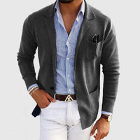 Moderne Herren Strickjacke | Leichter Cardigan Mit Taschen – Dunkelgrau