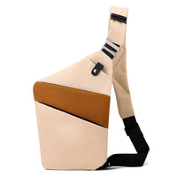 MALTE - SCHLANKE UMHÄNGETASCHE – Beige mit Kaffee