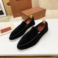 Fabian | Herren geschlossene Loafer flache Sohle – SCHWARZ