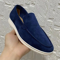 Fabian | Herren geschlossene Loafer flache Sohle – BLAU