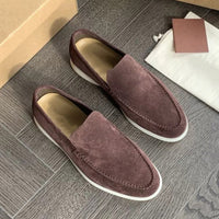 Fabian | Herren geschlossene Loafer flache Sohle – BRAUN