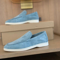 Fabian | Herren geschlossene Loafer flache Sohle – HELLBLAU