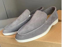 Fabian | Herren geschlossene Loafer flache Sohle – GRAU
