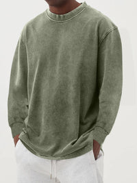 Fabian | Herren Oversized Langarm Strickpullover – Olivgrün