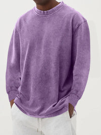 Fabian | Herren Oversized Langarm Strickpullover – Lila