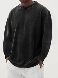 Fabian | Herren Oversized Langarm Strickpullover – Schwarz