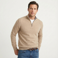 Fabian | Herren Quarter-Zip Pullover mit Stehkragen – Beige