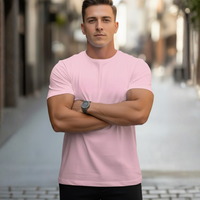 Fabian | Herren Rundhals T-Shirt Slim Fit Kurzarm – Hellrosa