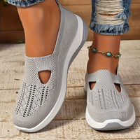 Yalia - Gepolsterte Walkingschuhe – Grau