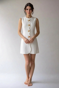 "Daria" Mini Dress – Weiß