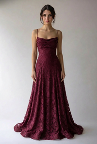 “Ivana” Dress – Bordeaux