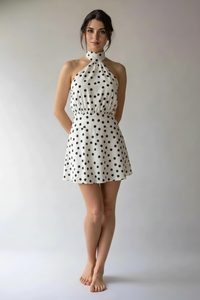“Yelena” Halterneck Dress – Polka Dot