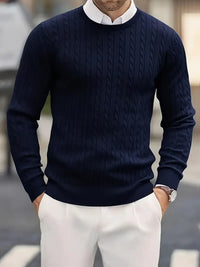 Jonty – Gestrickter Langarm Rollkragenpullover – Marine