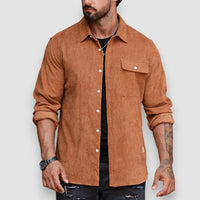 Lior | Button-Up Long Sleeve Shirt – Braun