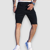 Lior | Stretch Denim Shorts – Schwarz