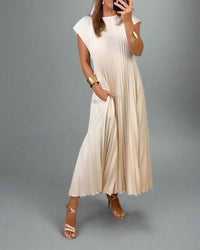 Ysalmara | Stilvolles Maxi-Kleid mit traumhaftem Tragekomfort – Beige