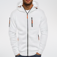 Urban Utility Zip-Up Hoodie für Männer – Weiß