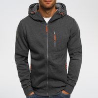 Urban Utility Zip-Up Hoodie für Männer – Dunkelgrau
