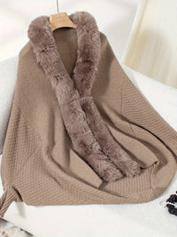 Rermilha | Eleganter, stylischer Schalkragen-Cardigan mit Rohbesatz – Khaki