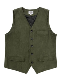 Fergus – Elegante Cord Weste – Grün