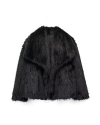 Viktoria™ | Pelzmantel – Schwarz