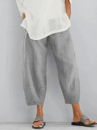 Thalassa – Kurze Leinenhose – Grau
