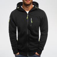 Urban Utility Zip-Up Hoodie für Männer – Schwarz