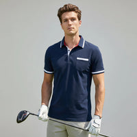 Klassisches Herren Poloshirt mit zeitloser Passform – Marine