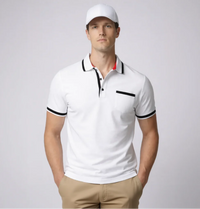 Klassisches Herren Poloshirt mit zeitloser Passform – Weiß