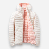 Wendbare Übergangsjacke für Damen mit Kapuze – Weiß