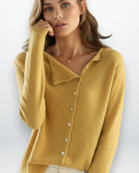 Leichter dünner Pullover für Damen – Gelb