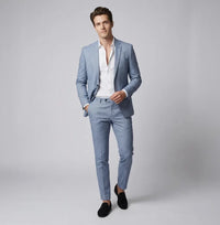 Anzug (2-tlg.Set) für Herren im Slim Fit – Grau