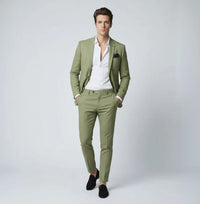 Anzug (2-tlg.Set) für Herren im Slim Fit – Grün