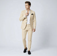 Anzug (2-tlg.Set) für Herren im Slim Fit – Khaki