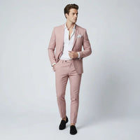 Anzug (2-tlg.Set) für Herren im Slim Fit – Rosa