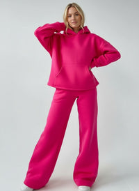 Oversized Hoodie-Set mit weiter Hose für Damen – Rot