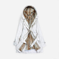 Wasserabweisende Winterjacke Parka für Damen – Weiß