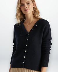 Leichter dünner Pullover für Damen – Schwarz