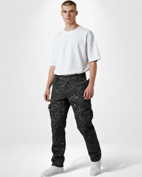 Taktische Hose für Herren mit Multi-Taschen-System – Camo-Schwarz