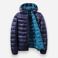 Wendbare Übergangsjacke für Damen mit Kapuze – Blau