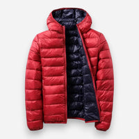Wendbare Übergangsjacke für Damen mit Kapuze – Rot