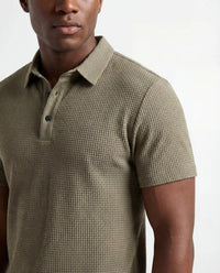 T-Shirt für Herren mit halber Knopfleiste und Polokragen – Beige